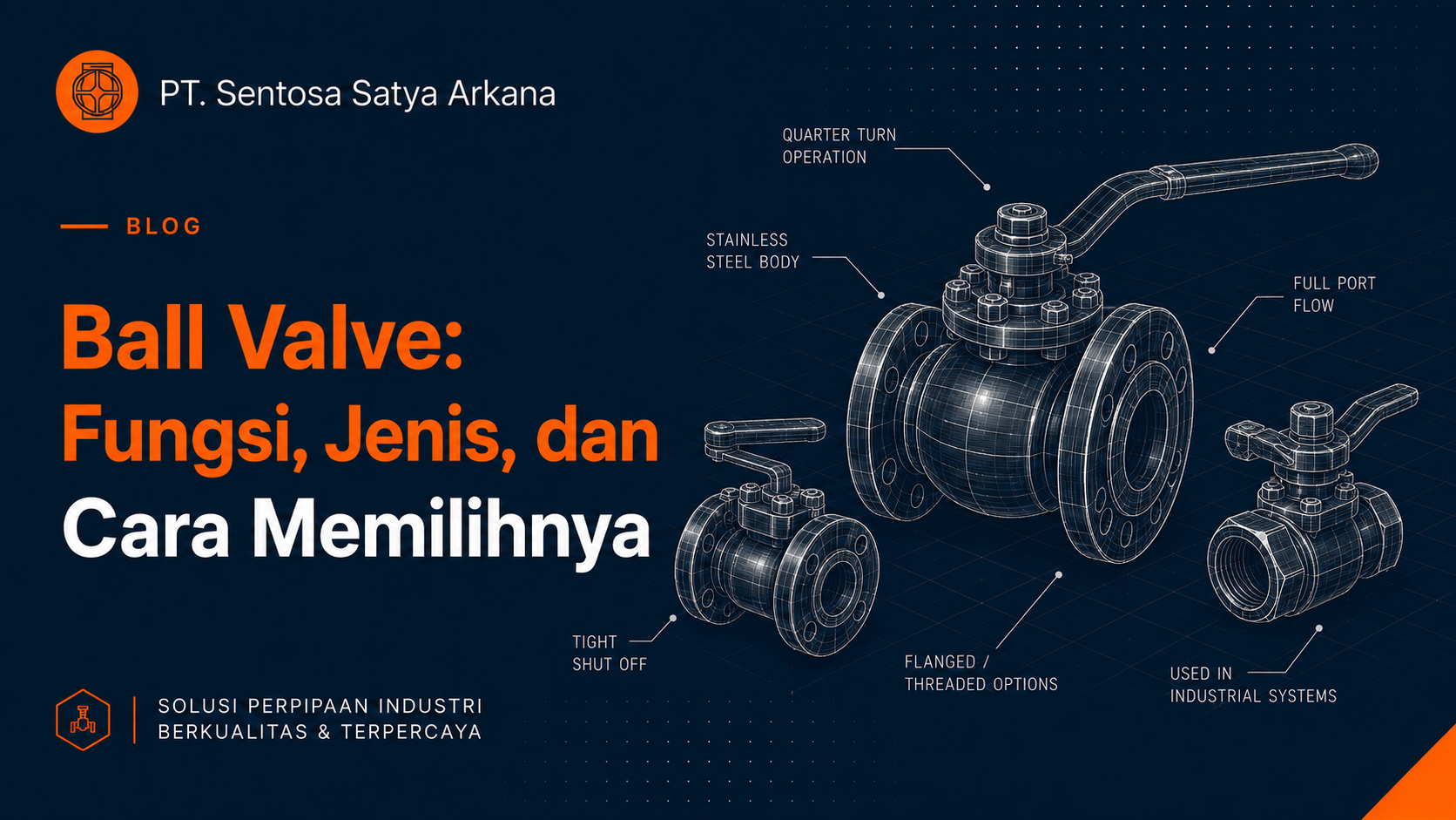 Ball Valve: Fungsi, Jenis, dan Cara Memilihnya