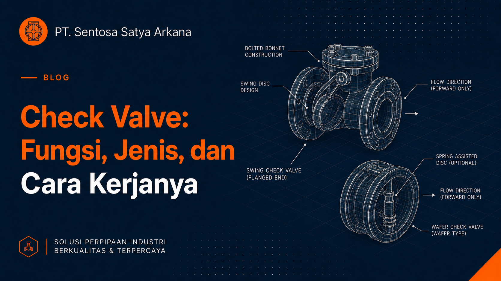 Check Valve: Fungsi, Jenis, dan Cara Kerjanya