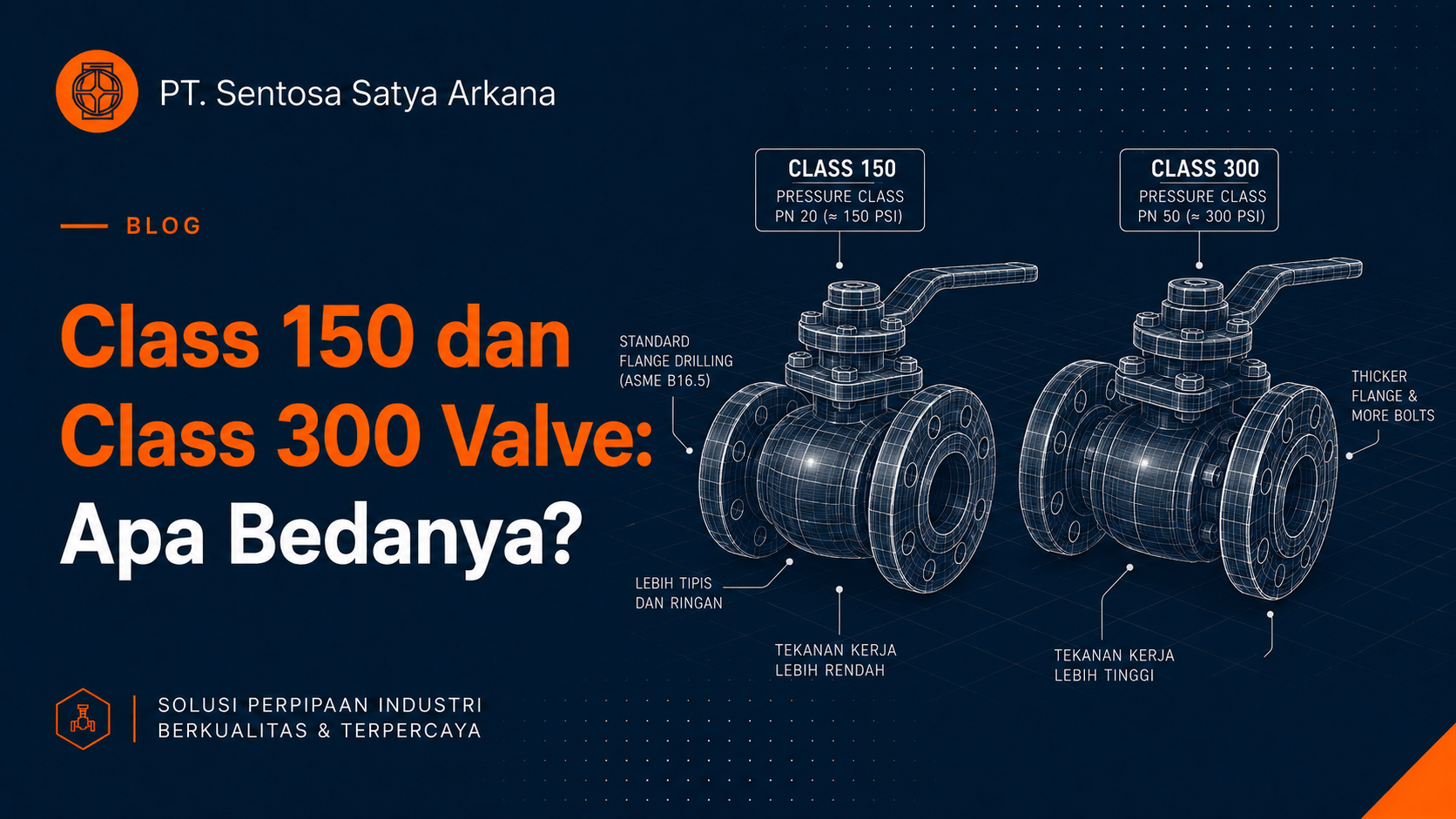 Class 150 dan Class 300 Valve: Apa Bedanya?