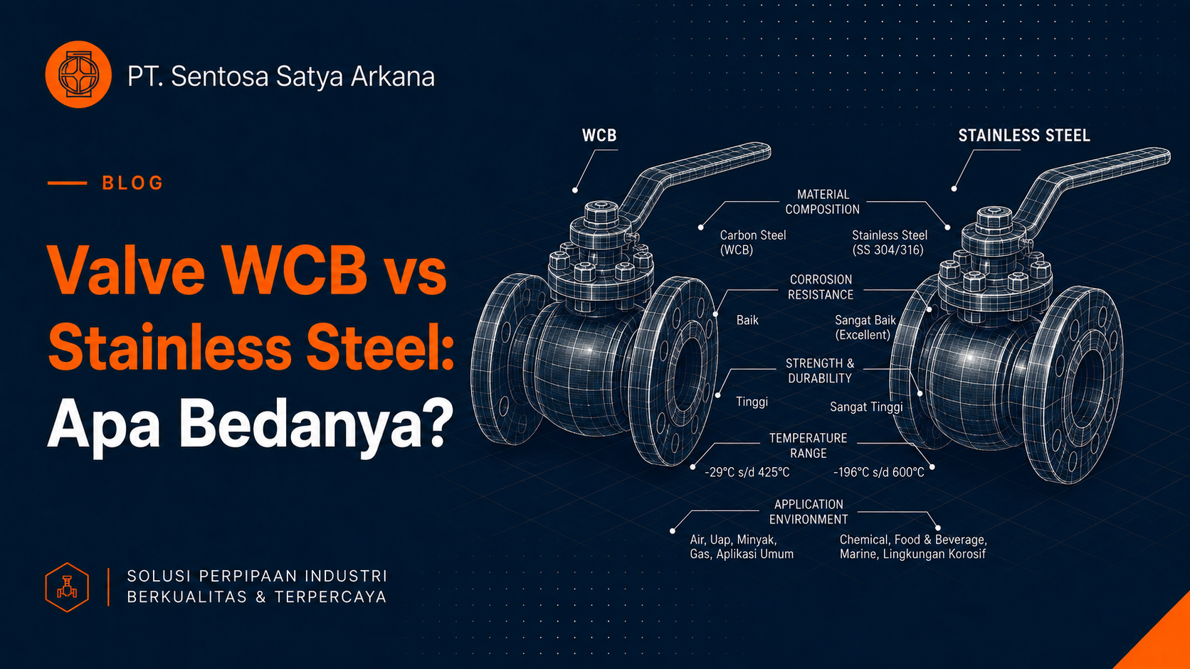 Valve WCB vs Stainless Steel, Apa Bedanya?