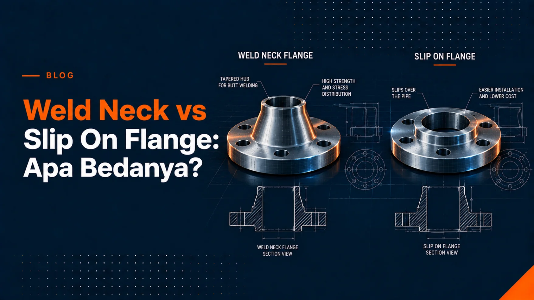 weld neck vs slip on flange